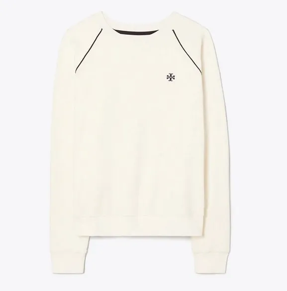 Tory Burch crew neck long sleeves cotton logo tee