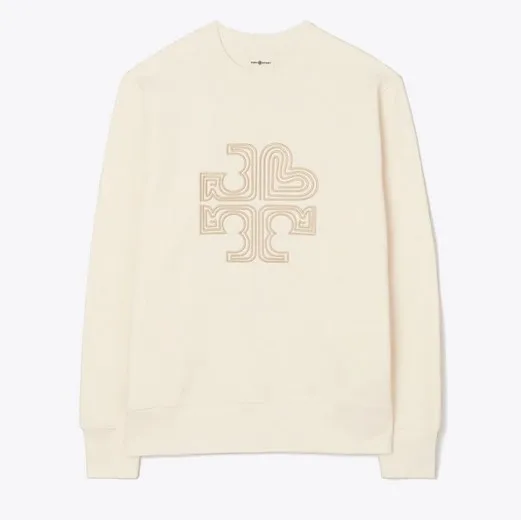 Tory Burch crew neck long sleeves cotton logo tee