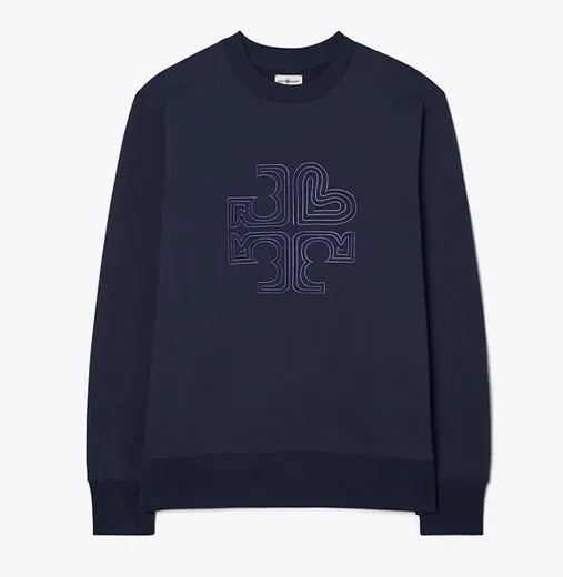 Tory Burch crew neck long sleeves cotton logo tee