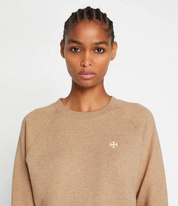 Tory Burch crew neck long sleeves cotton logo tee