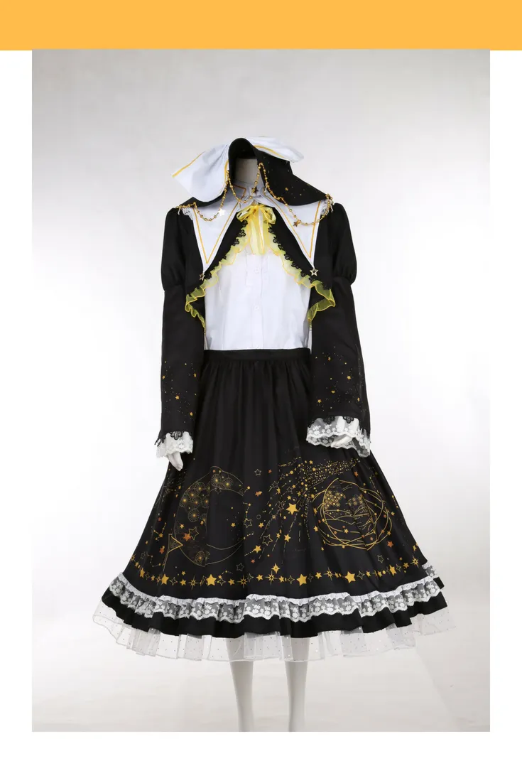 Touhou Marisa Kirisame Cosplay Costume with Starry Design