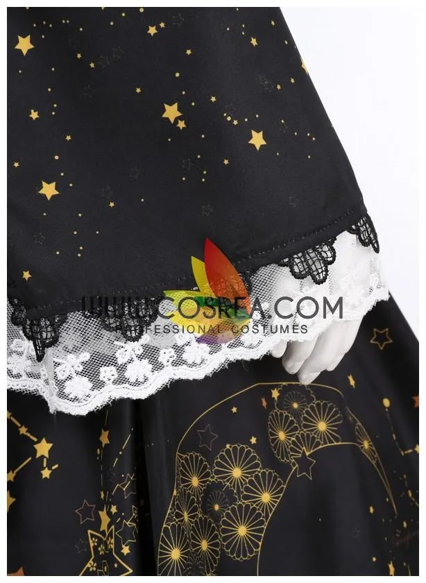 Touhou Marisa Kirisame Cosplay Costume with Starry Design