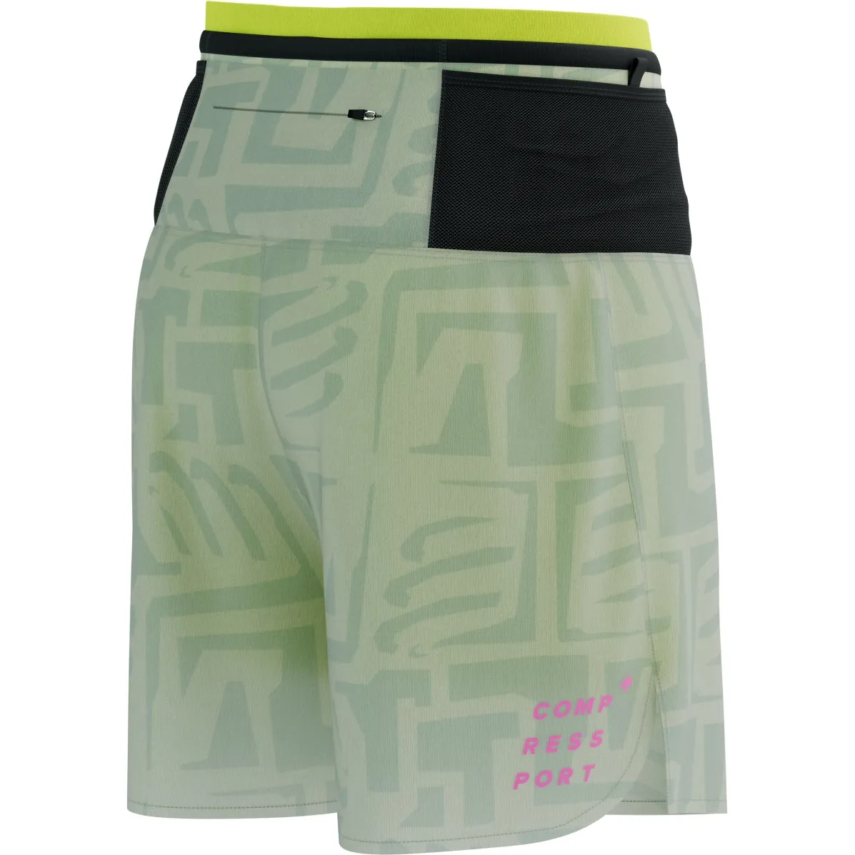 Trail Racing 2-In-1 Short for Men Sugar Swizzle/Ice Flow Safety Yellow