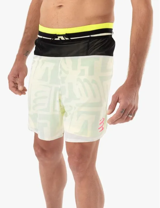 Trail Racing 2-In-1 Short for Men Sugar Swizzle/Ice Flow Safety Yellow