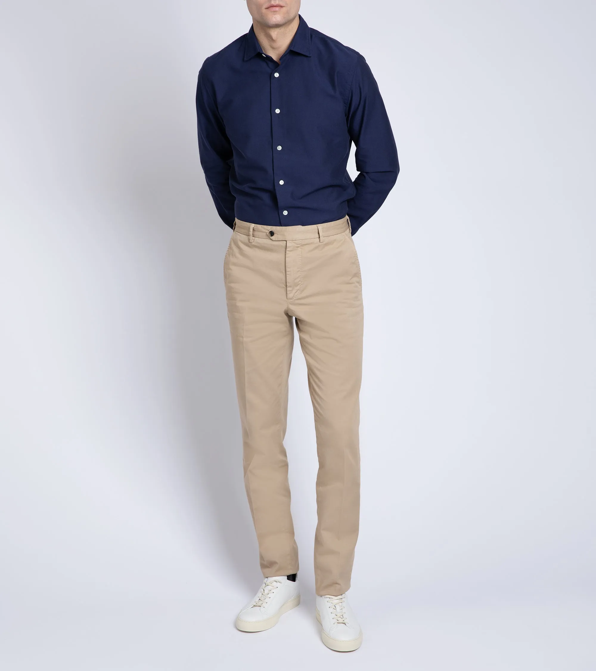 Trunk Audley Cotton Oxford Shirt: Navy