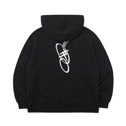 Unisex Street Style Long Sleeves Logo Hoodies by Romantic Crown