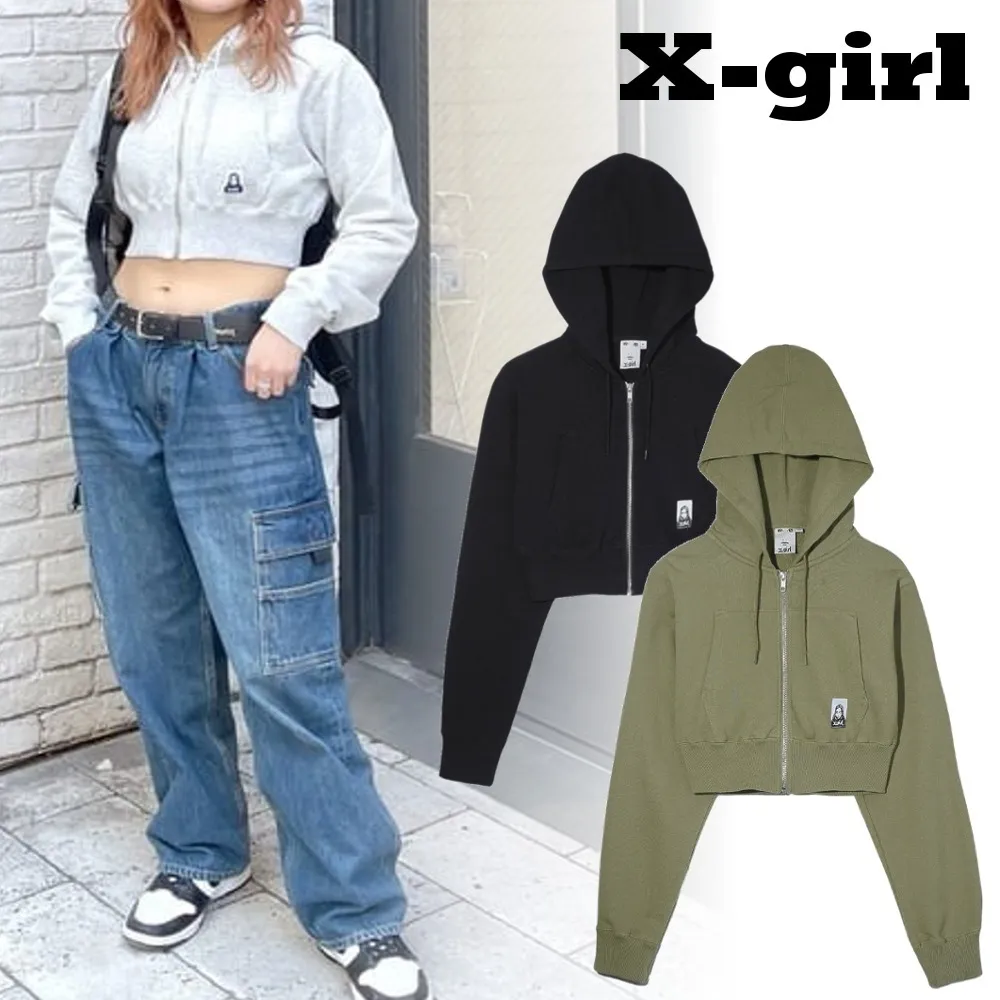 Unisex Street Style Plain Logo Hoodies & Sweatshirts featuring X-girl