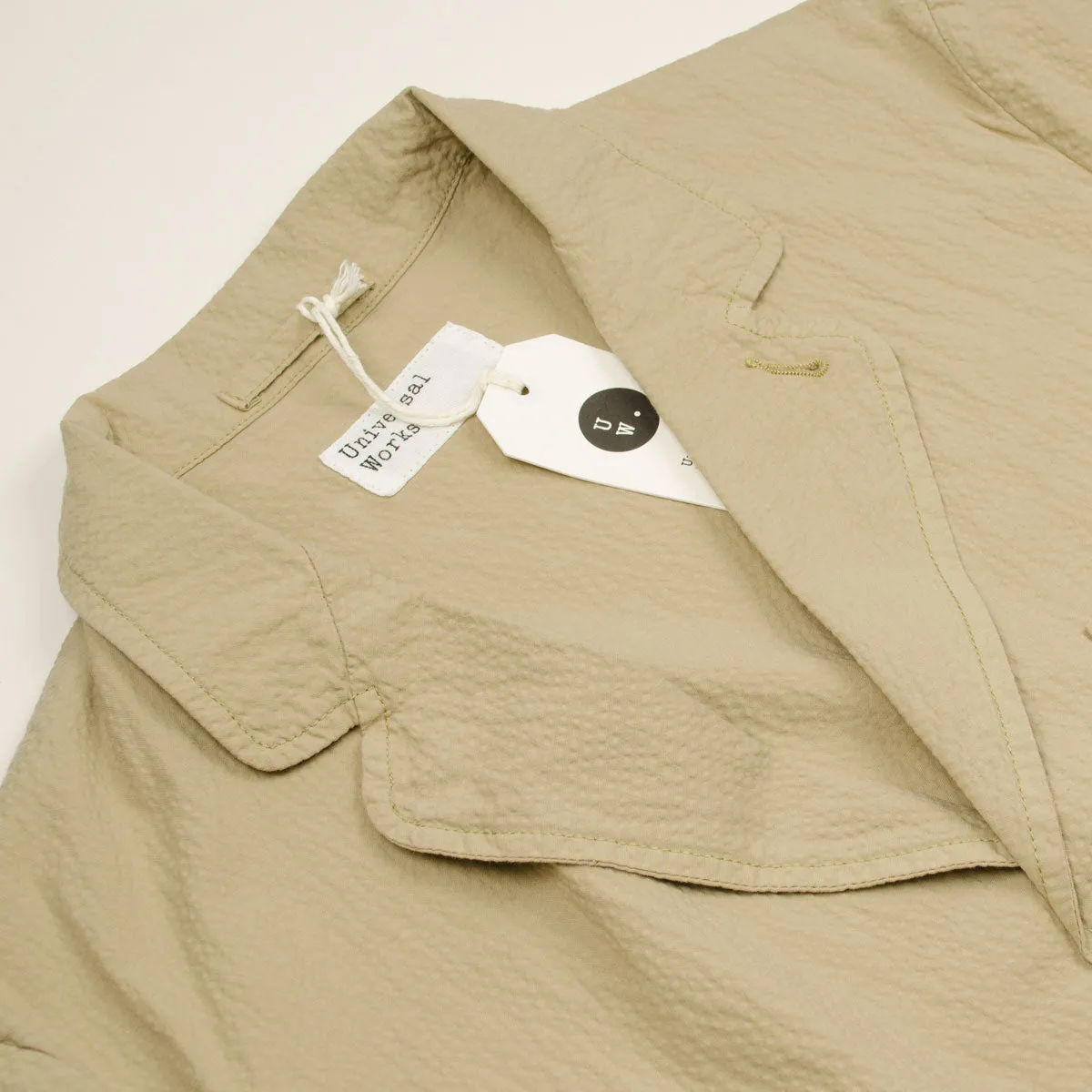 Universal Works Seersucker II Three Button Jacket Summer Oak