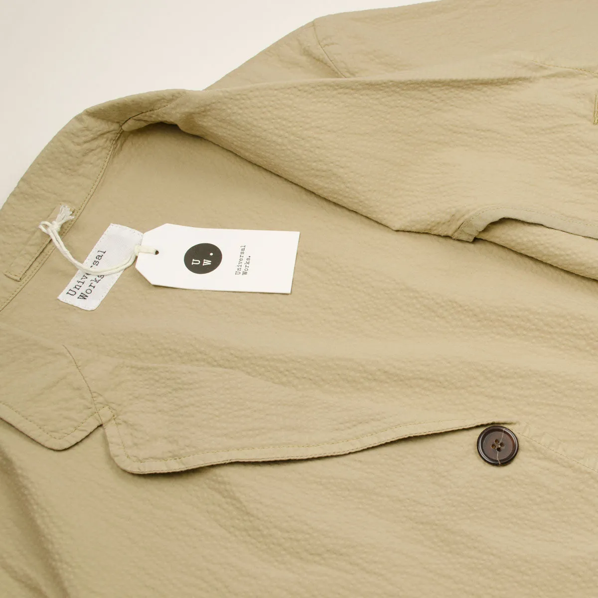 Universal Works Seersucker II Three Button Jacket Summer Oak