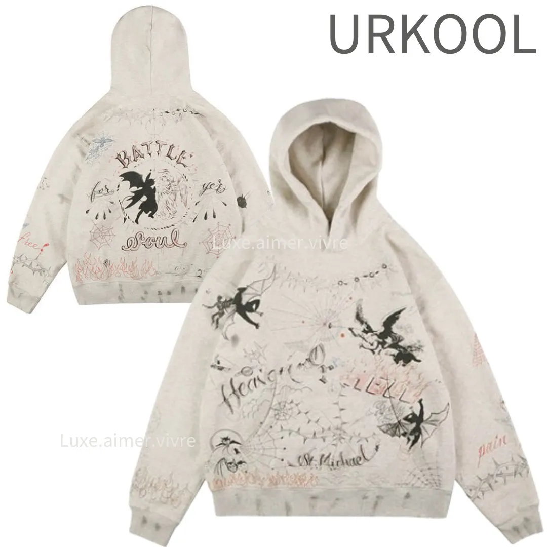 URKOOL | Long Sleeves Cotton Oversized Logo – Unisex Street Style