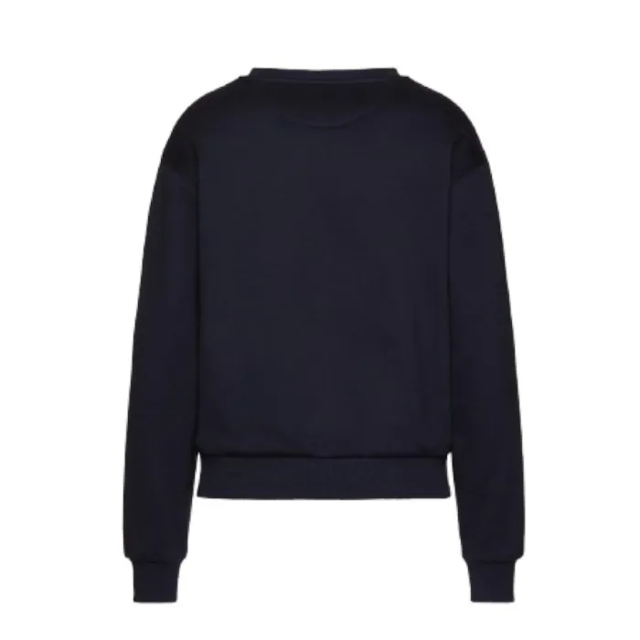 VALENTINO crew neck nylon blend long sleeve cotton logo