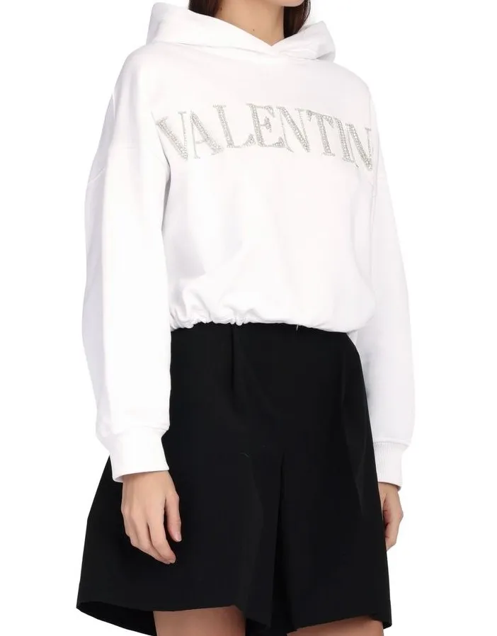 Valentino Street Style Long Sleeves Cotton Logo