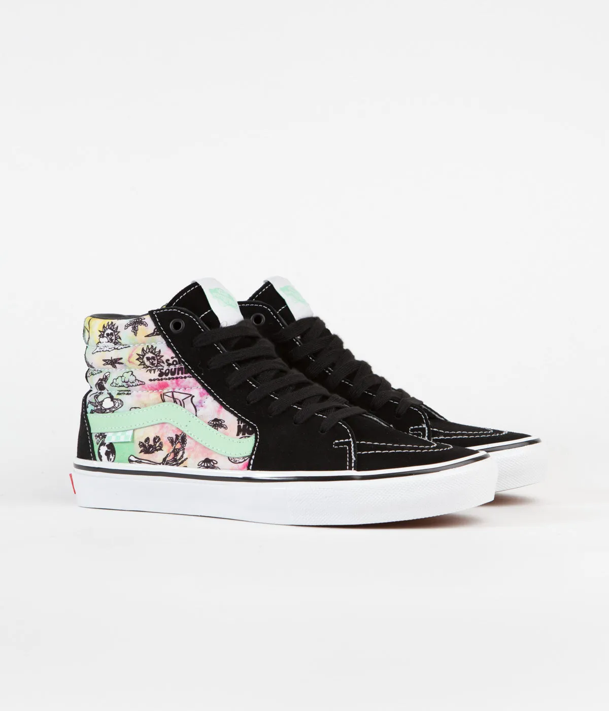 Vans Skate SK8-Hi Shoes - (Shroom Doom) Black / Green Ash