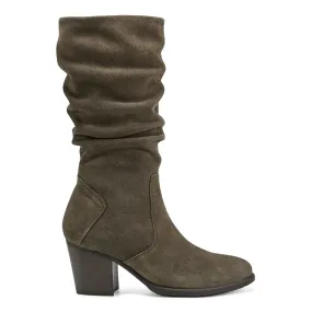 Vine Block Heel Almond Toe Casual Boots