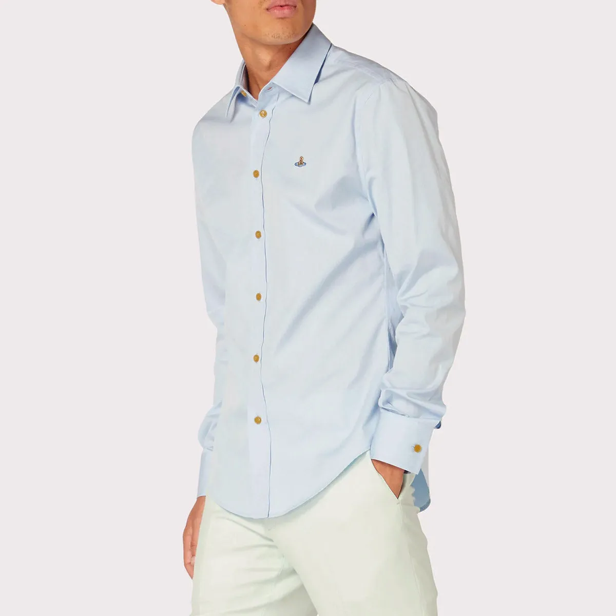 Vivienne Westwood Light Blue Slim Shirt - Best Price Guaranteed