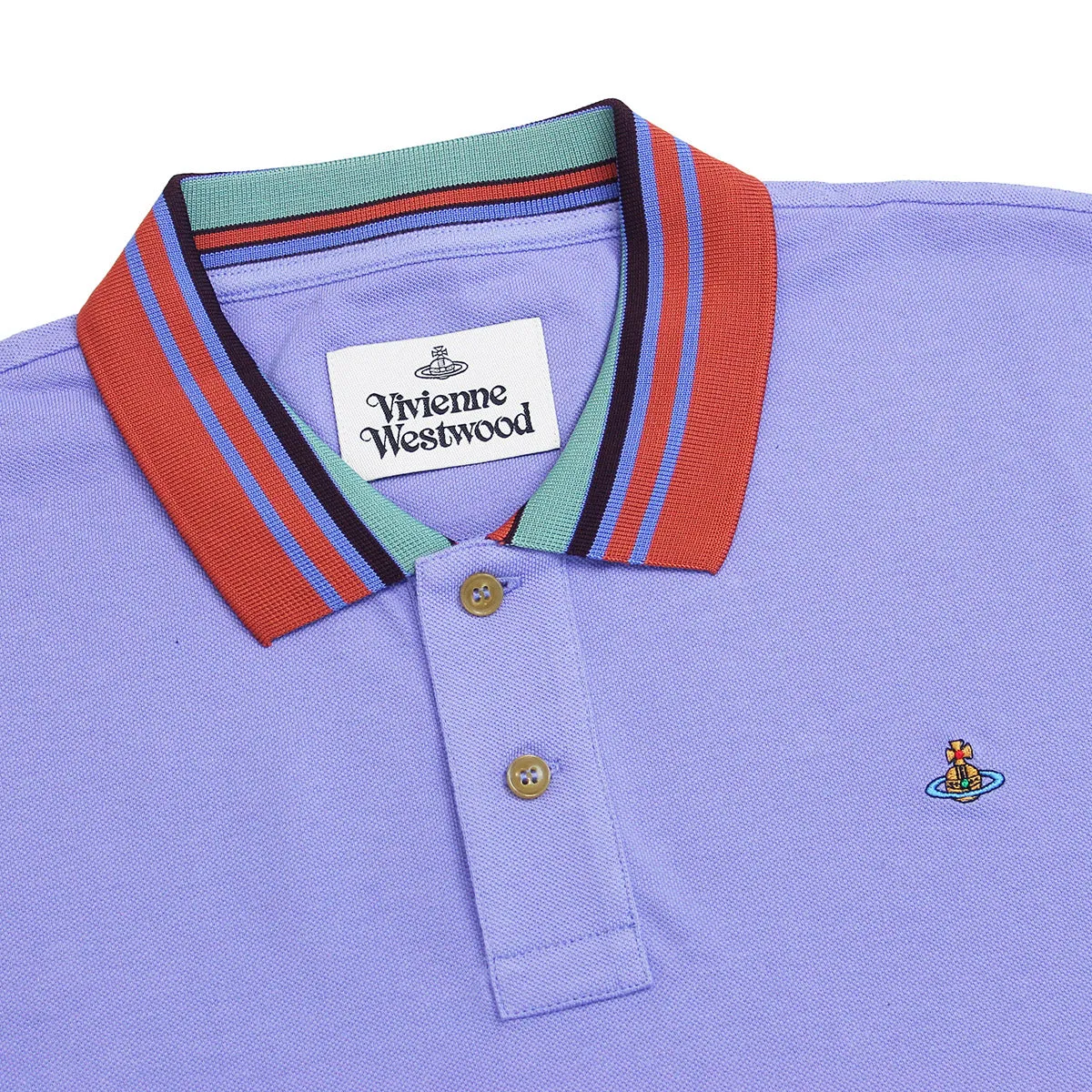 Vivienne Westwood Lilac Striped Collar Polo Shirt