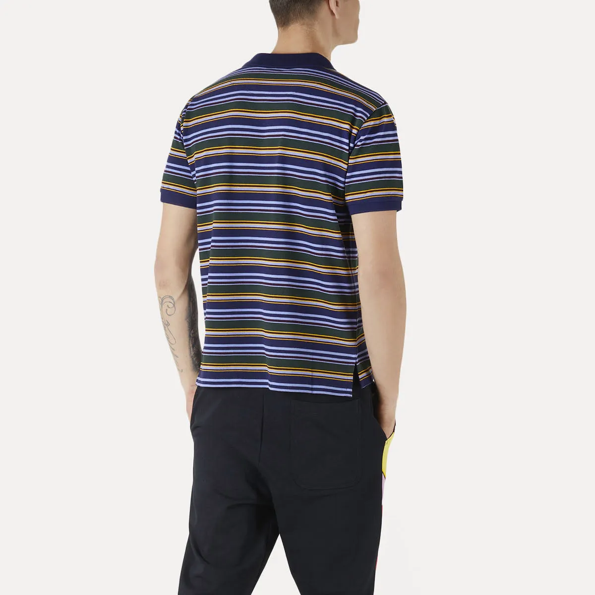 Vivienne Westwood - Navy Green Striped Polo