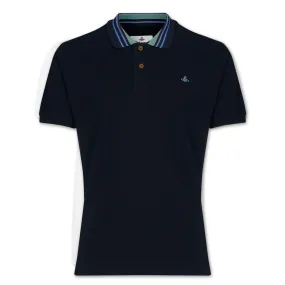 Vivienne Westwood Navy Striped Collar Polo