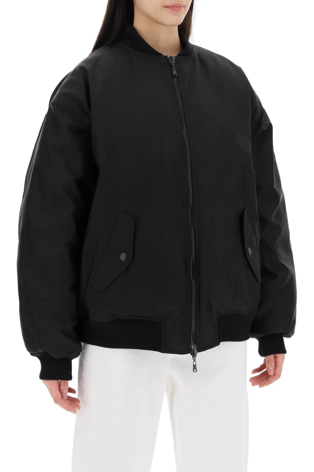 Wardrobe.Nyc Reversible Bomber Jacket   Black