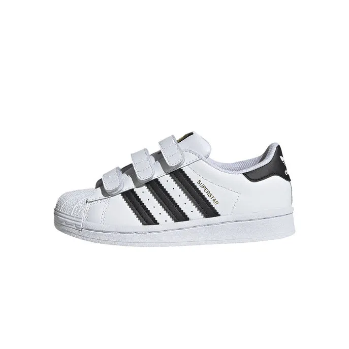 White Black Superstar Sneakers Kids