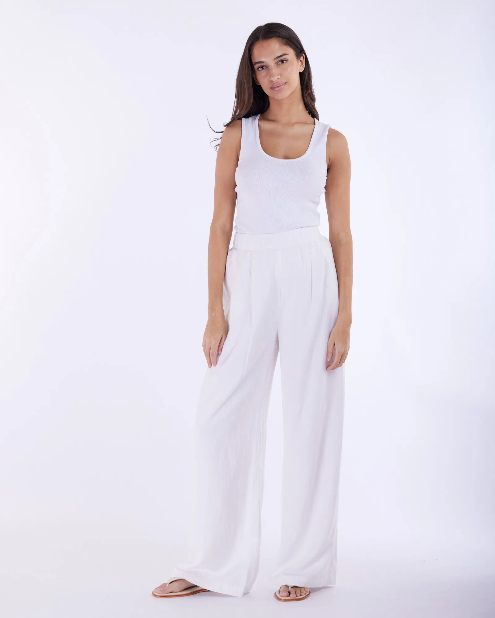 White Cancun Linen Pants