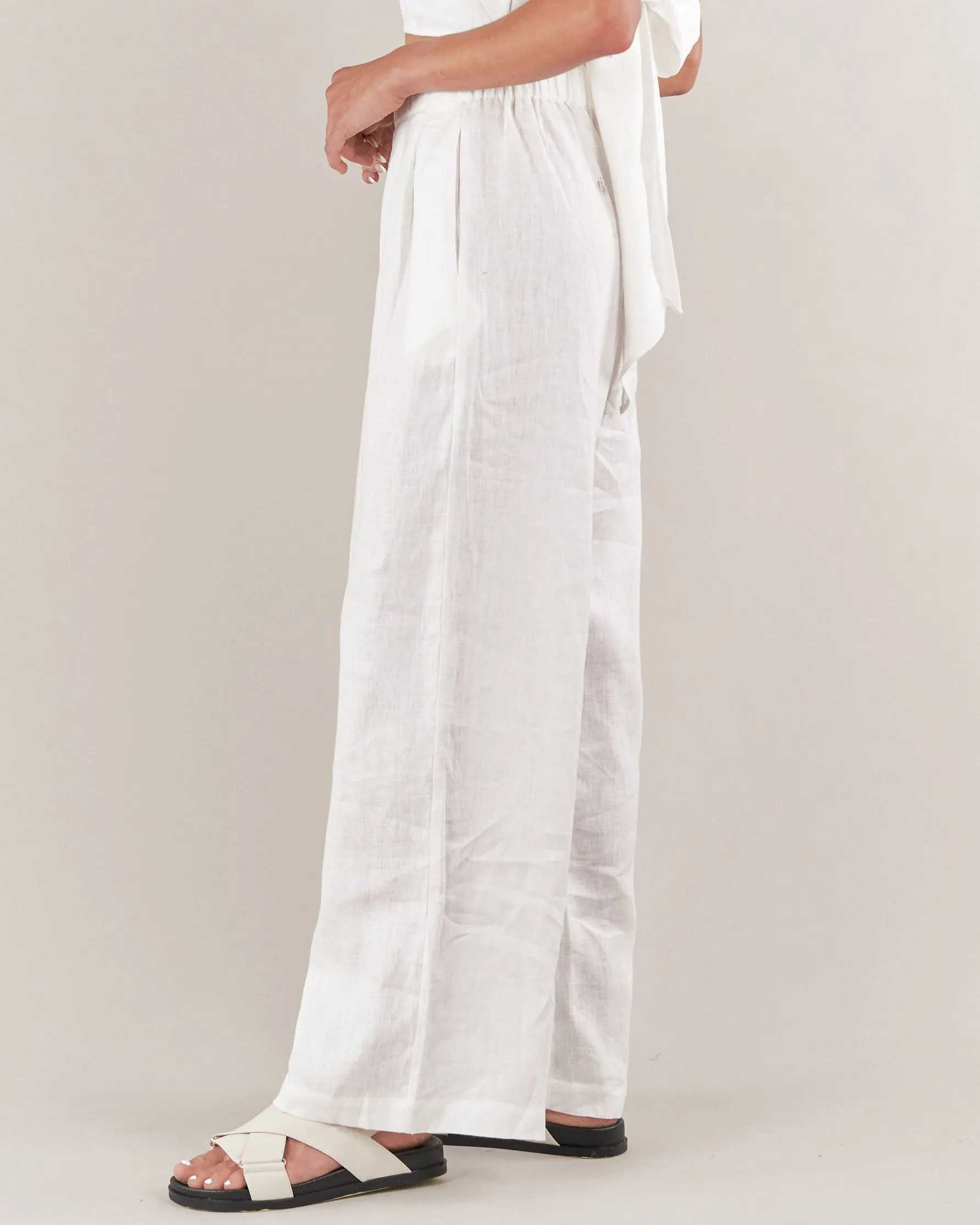 White Cancun Linen Pants