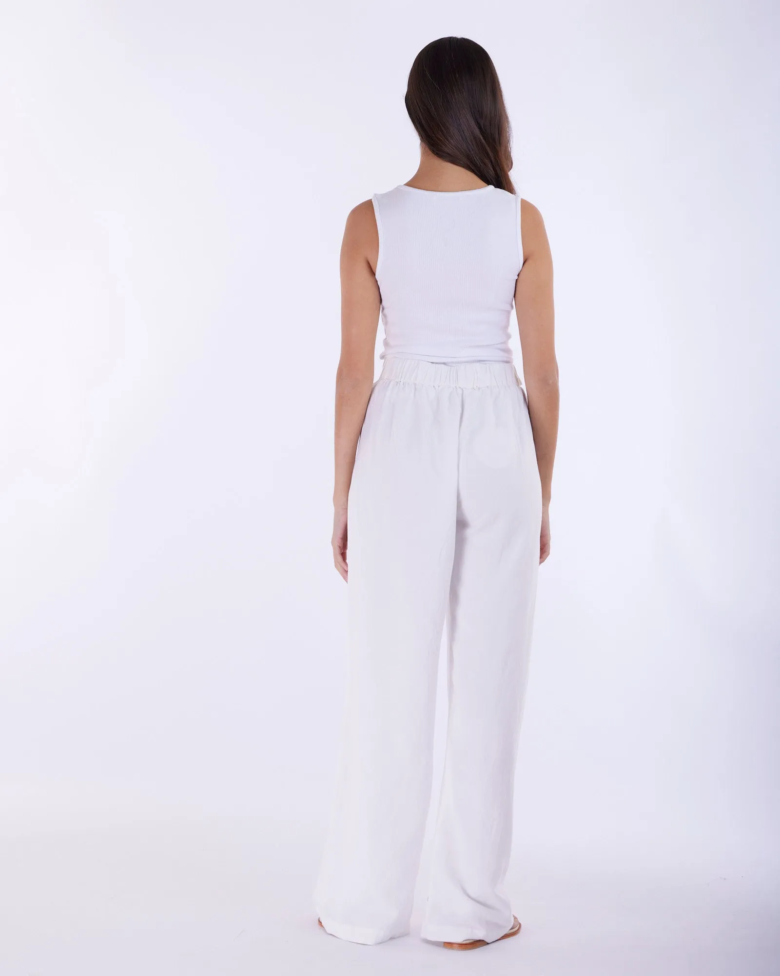 White Cancun Linen Pants