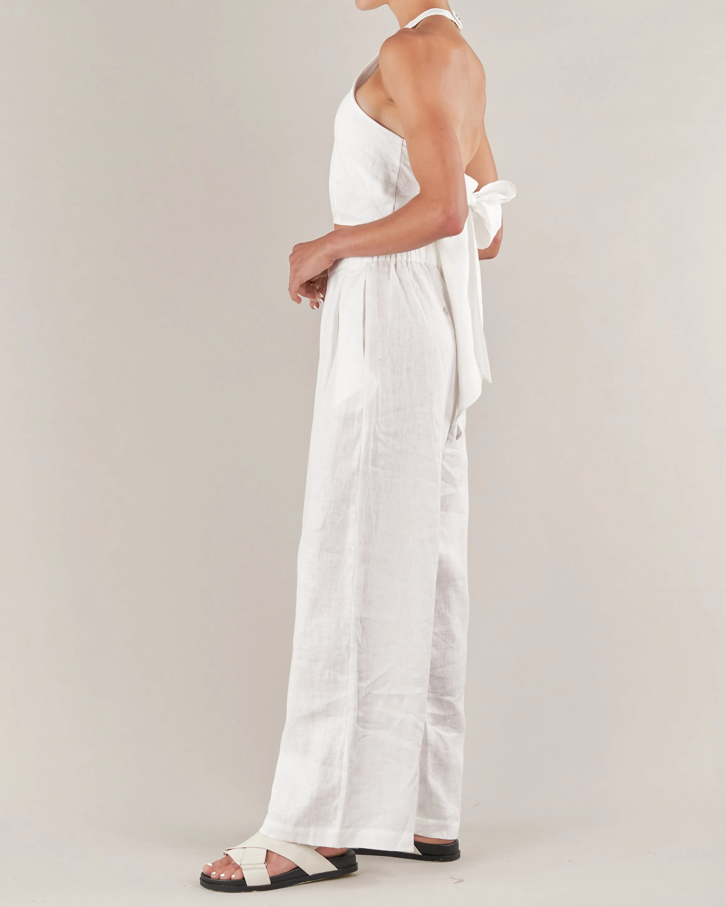 White Cancun Linen Pants