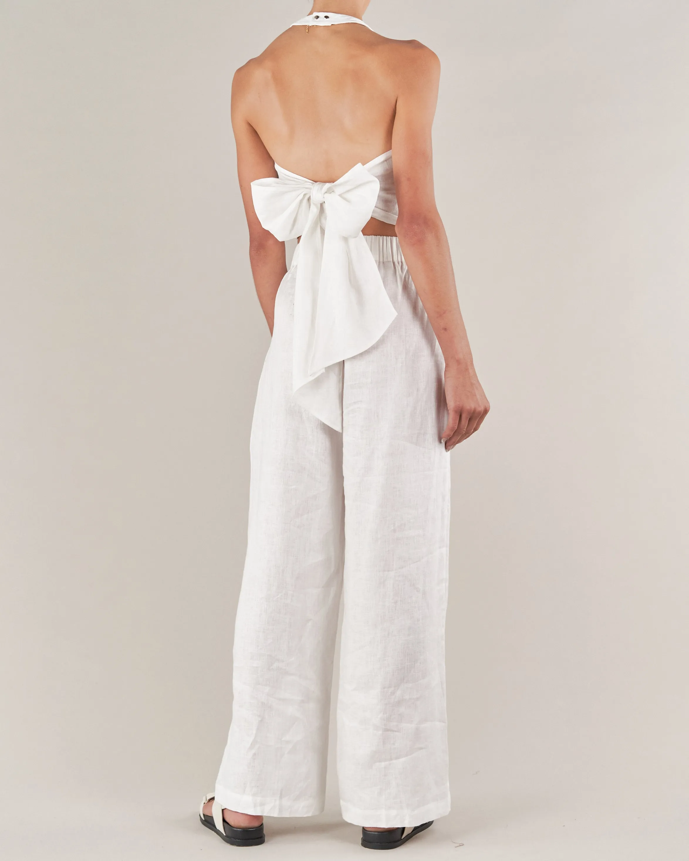 White Cancun Linen Pants