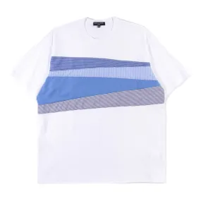 White Comme des Garcons Homme T017 T-shirt with Sax Mix design