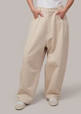 White Loose-Fit Trousers