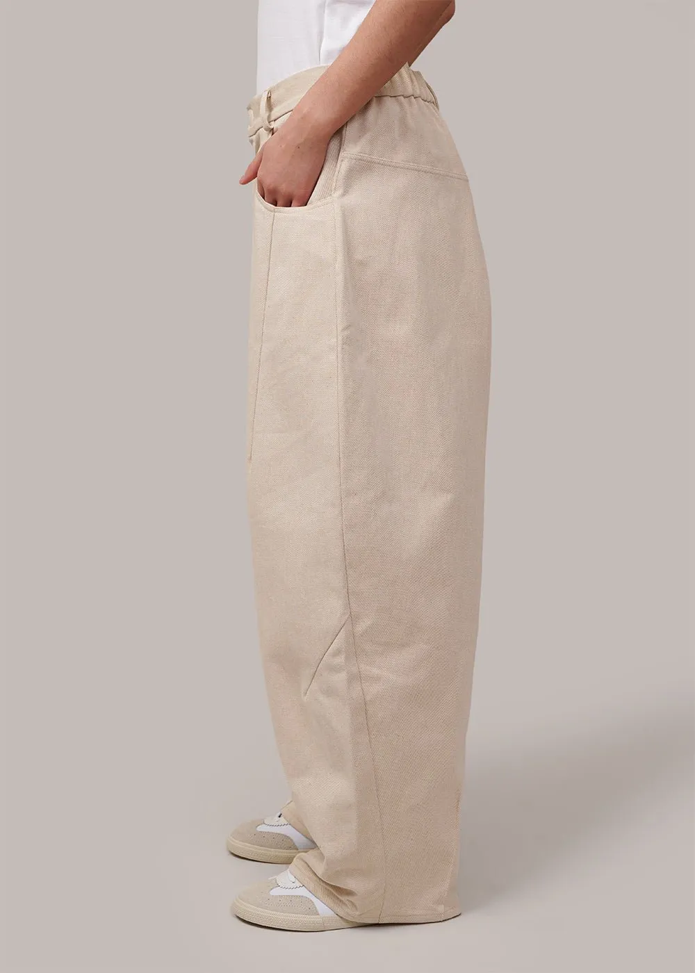 White Loose-Fit Trousers