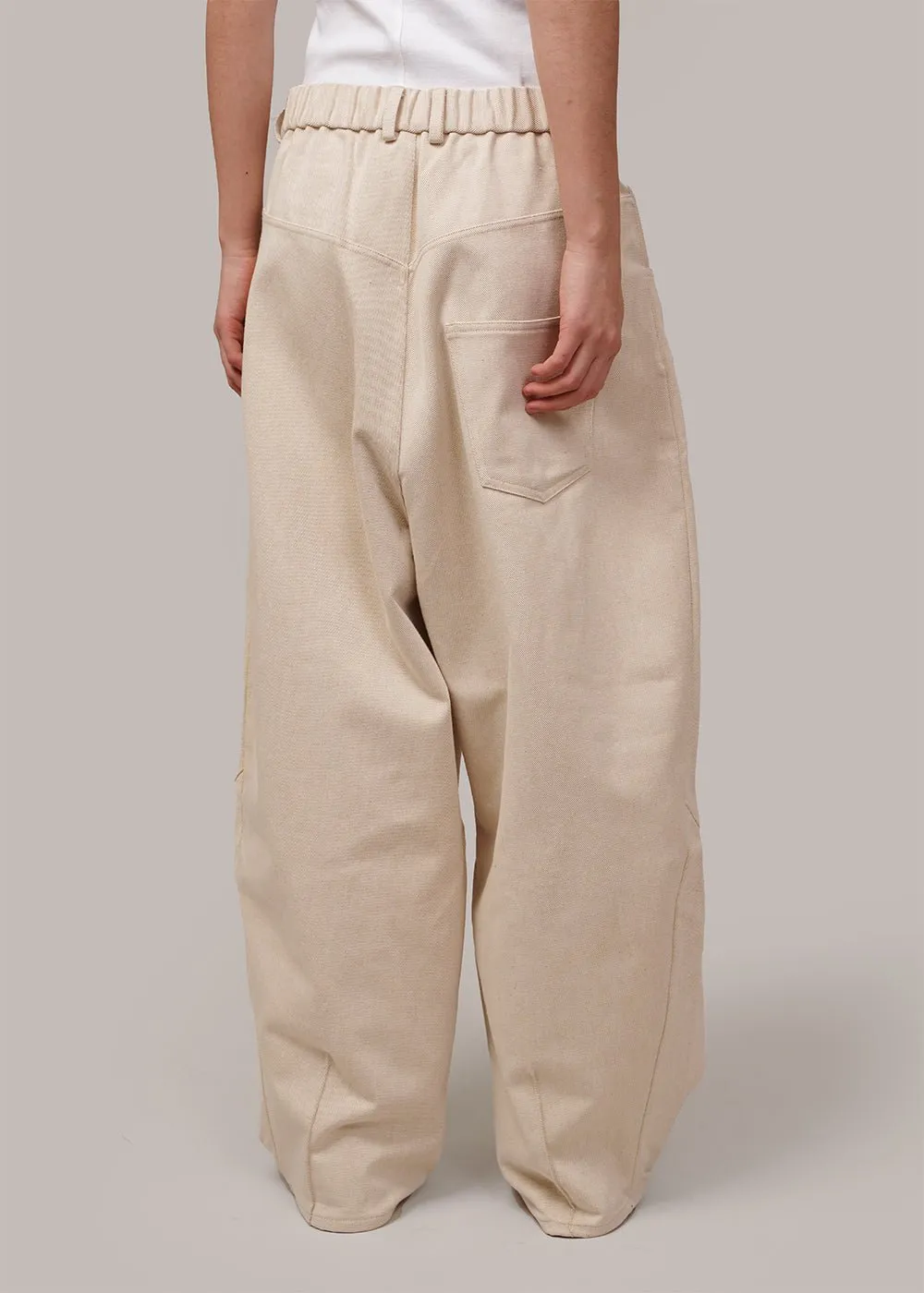 White Loose-Fit Trousers