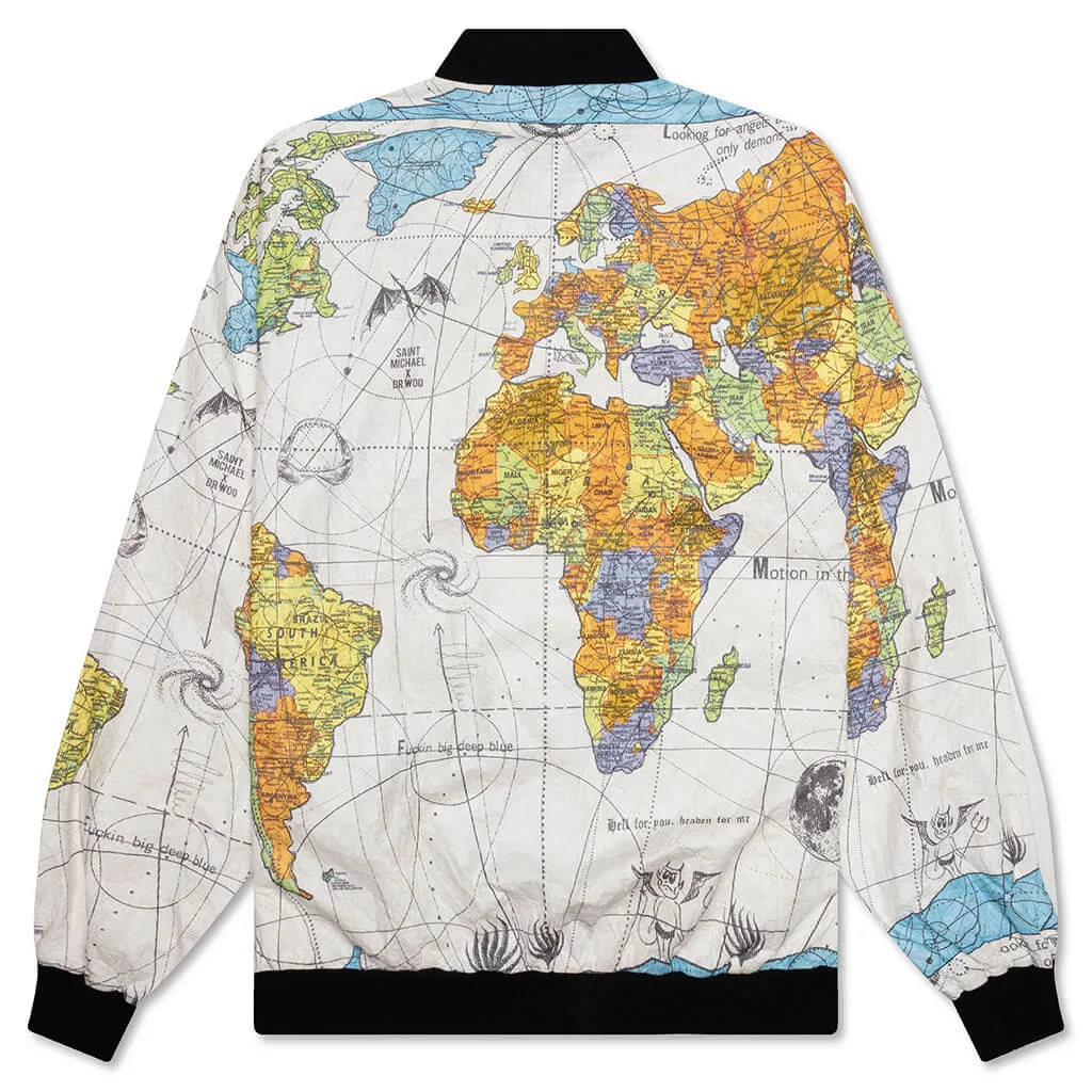 White Saint Michael x Dr. Woo World Map Jacket