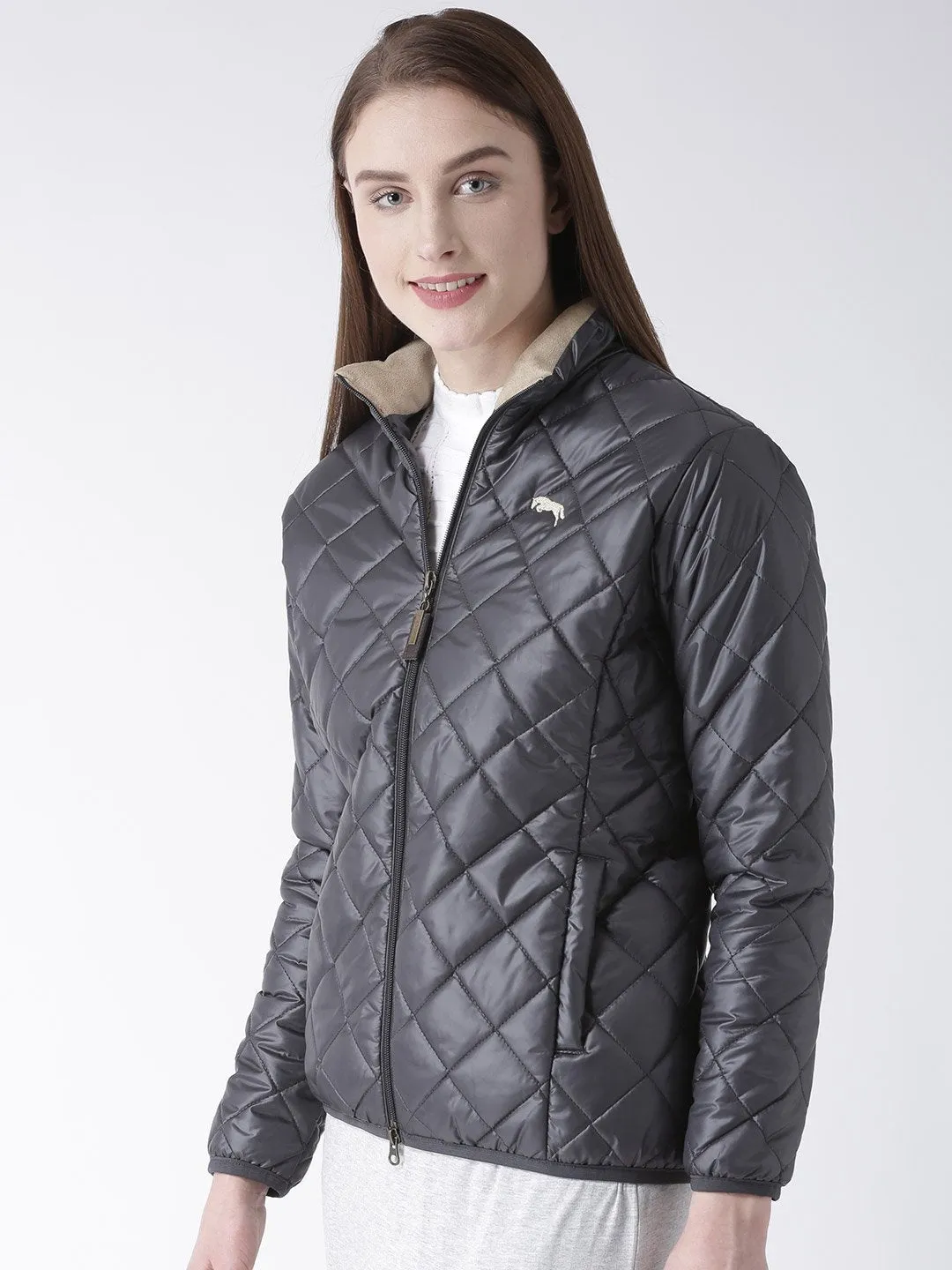 Women Full Sleeves Puffer Jacket