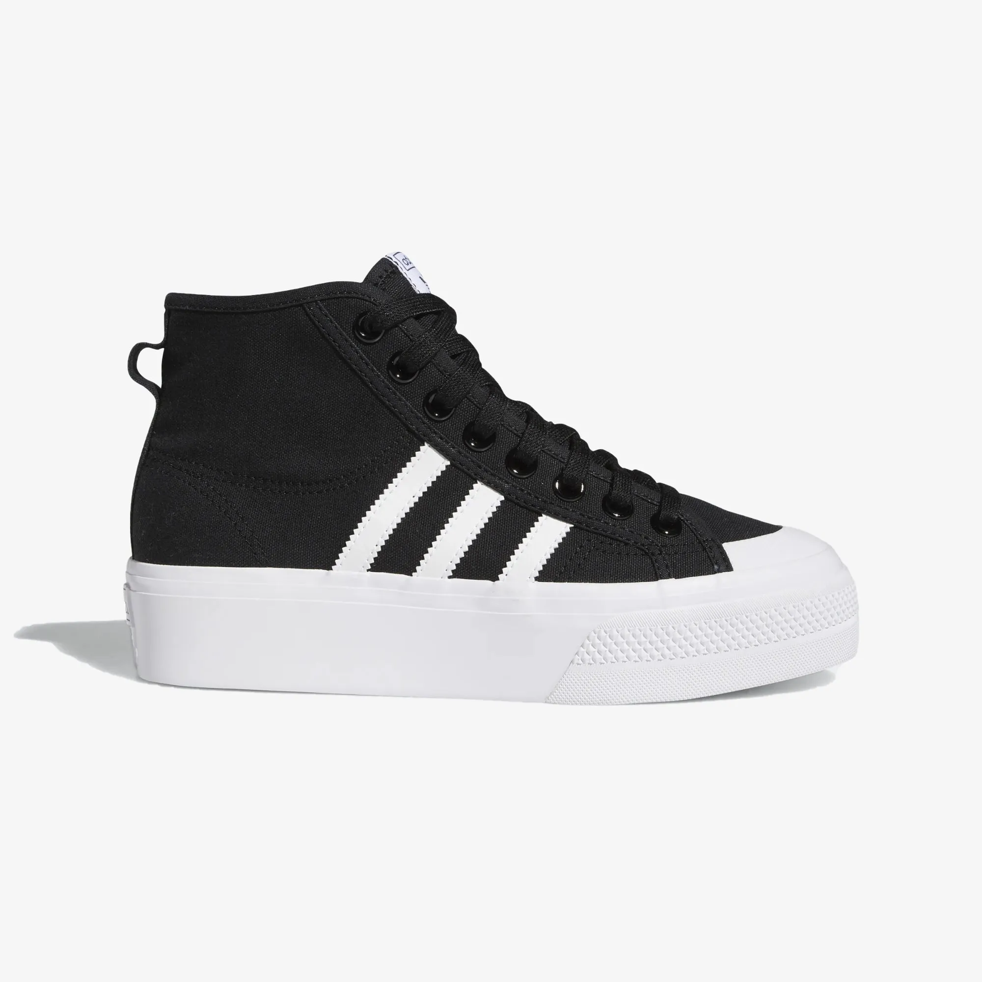 Women's black platform mid sneakers - Nizza