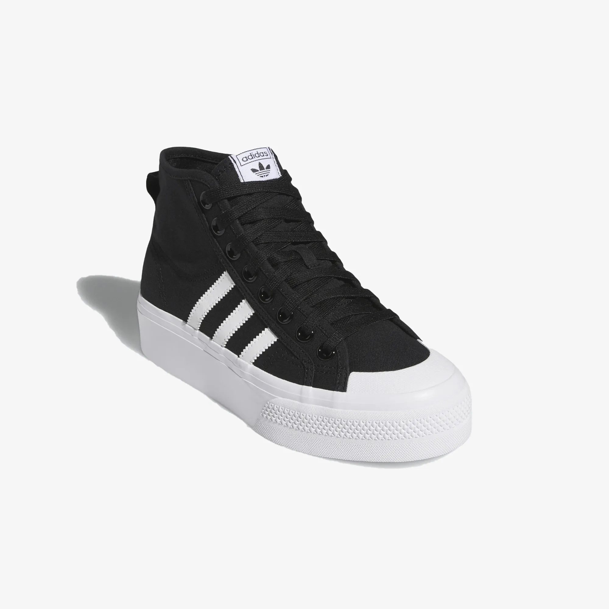 Women's black platform mid sneakers - Nizza