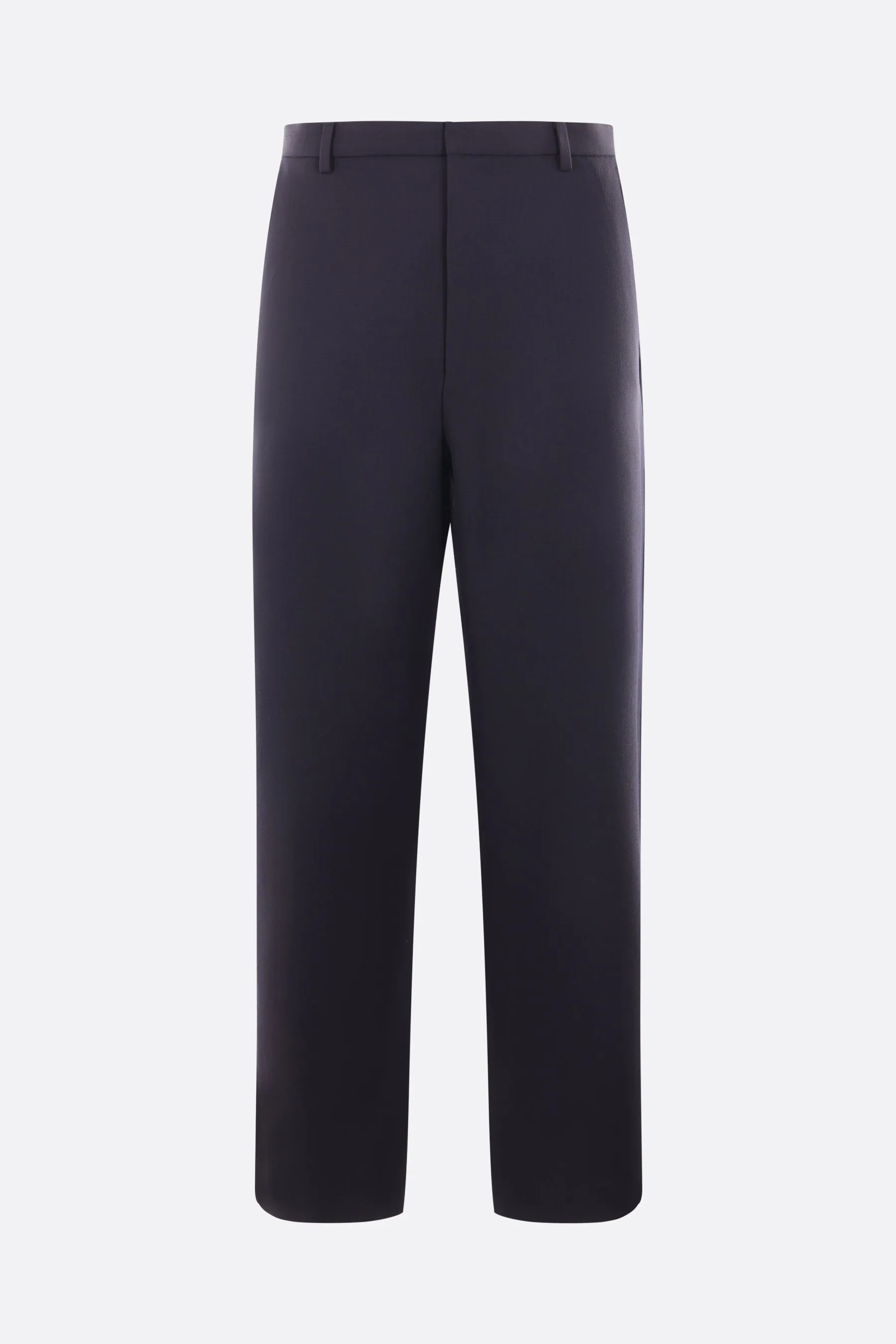 Wool blend trousers.