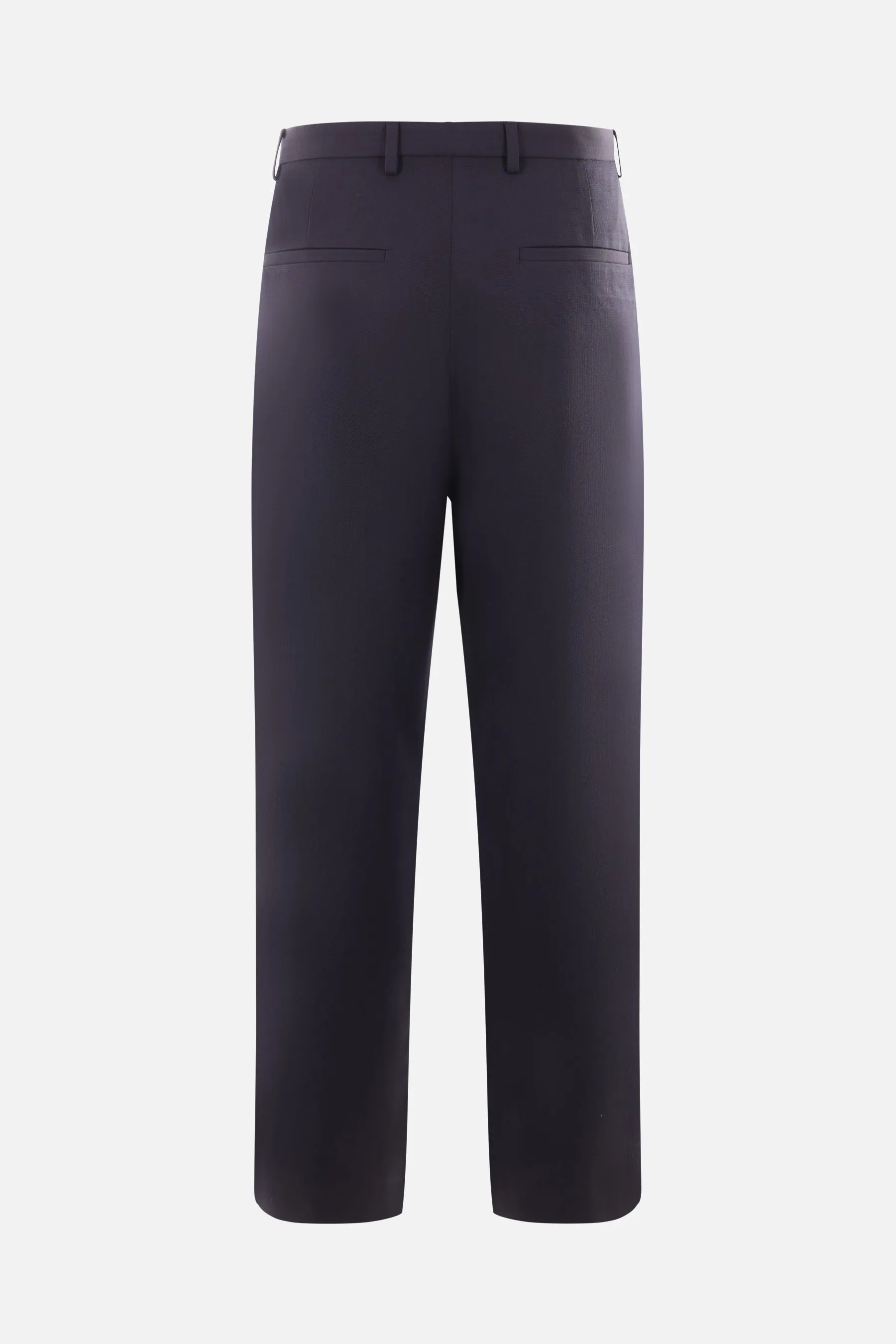 Wool blend trousers.