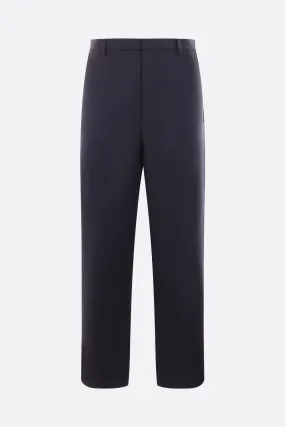 Wool blend trousers.