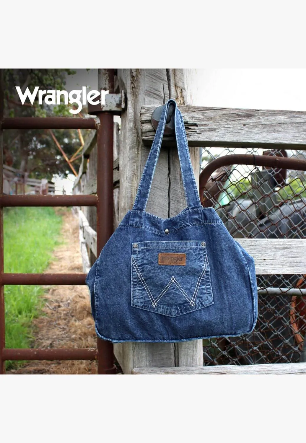 Wrangler Denin Pocket Tote Bag