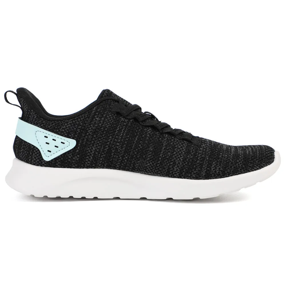 Xflow Foam Women's Slip On Walking Shoes Lightweight Casual Running Sneakers - Black White.