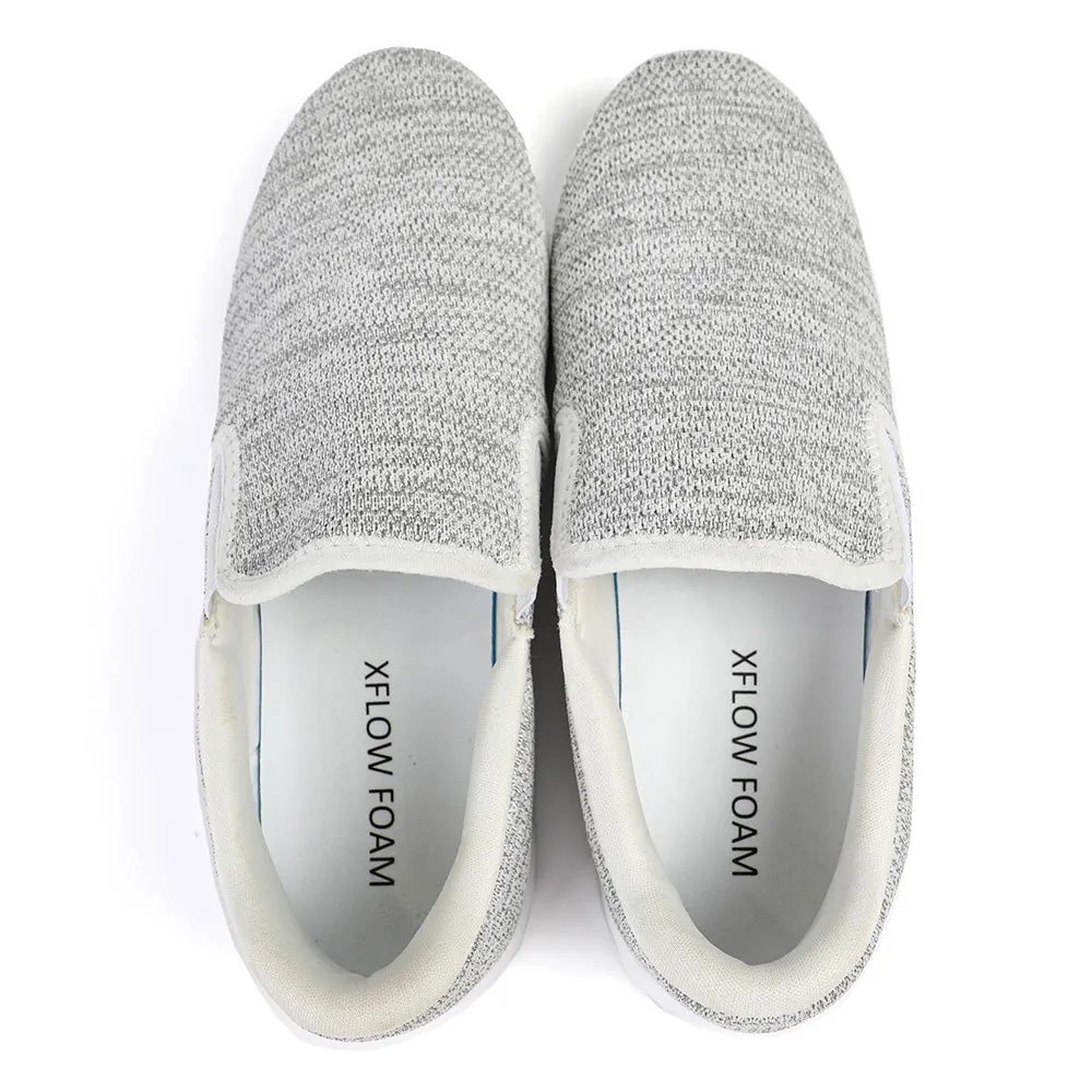 Xflow Foam Women's Slip On Walking Shoes - White Grey.