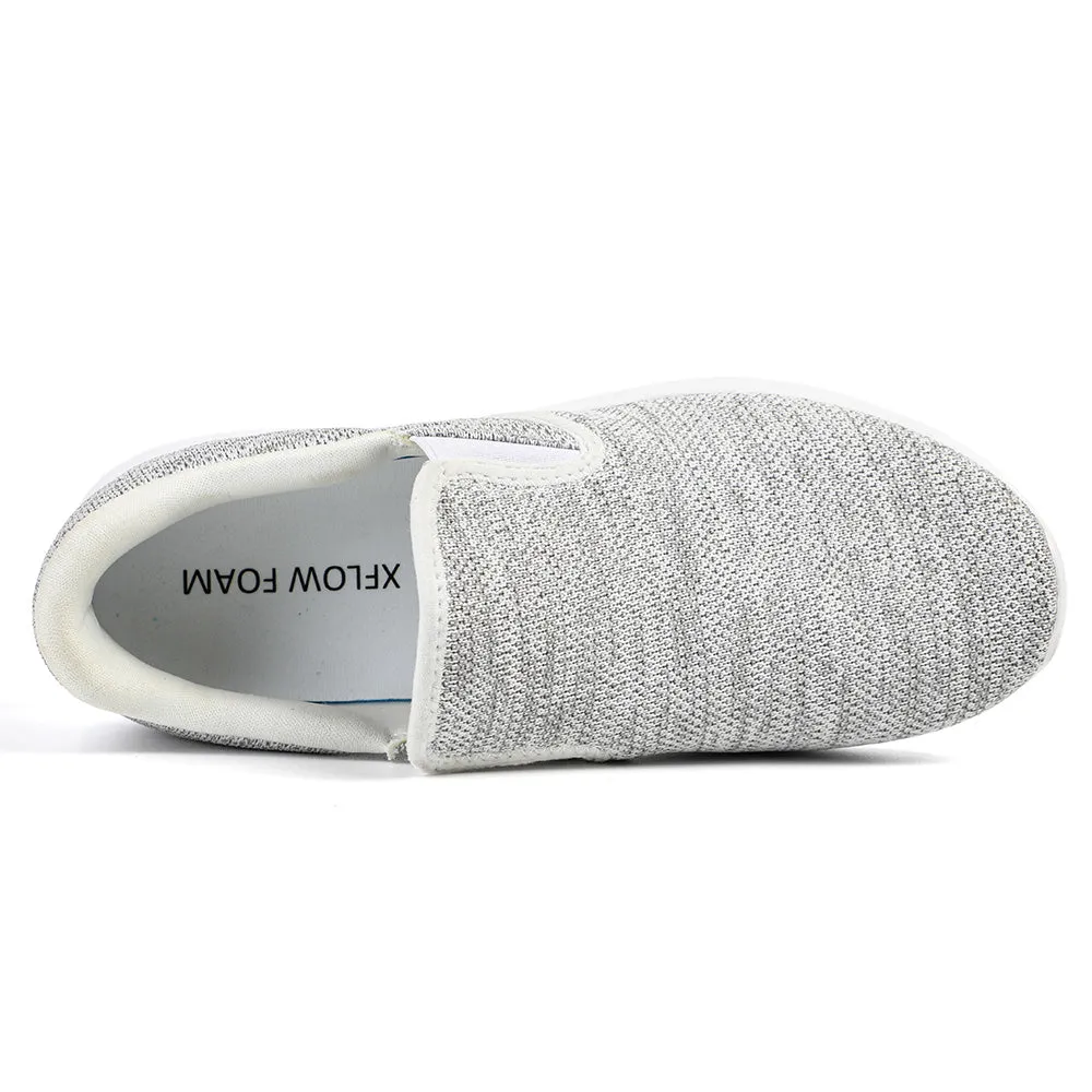 Xflow Foam Women's Slip On Walking Shoes - White Grey.