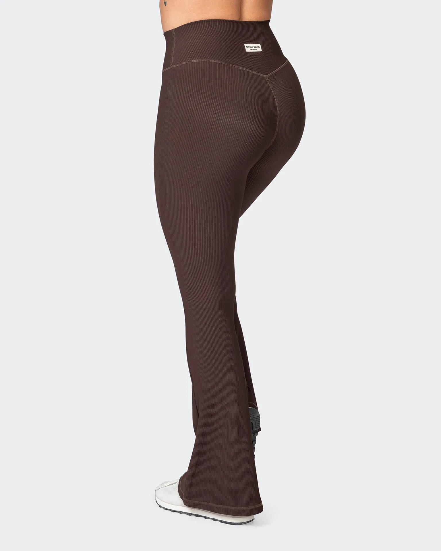 Zero Rise Rib Flare Leggings - Cocoa