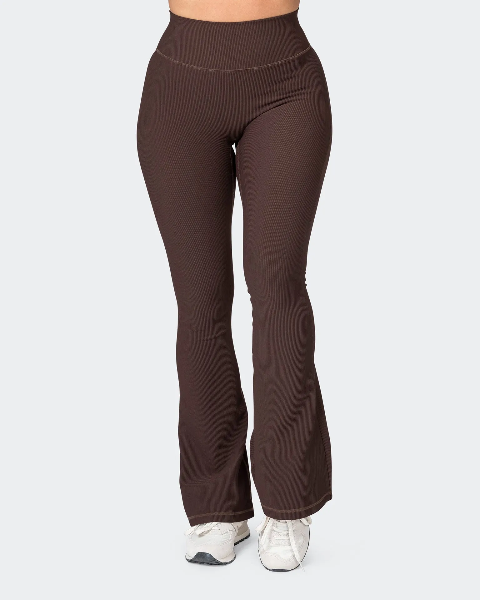 Zero Rise Rib Flare Leggings - Cocoa